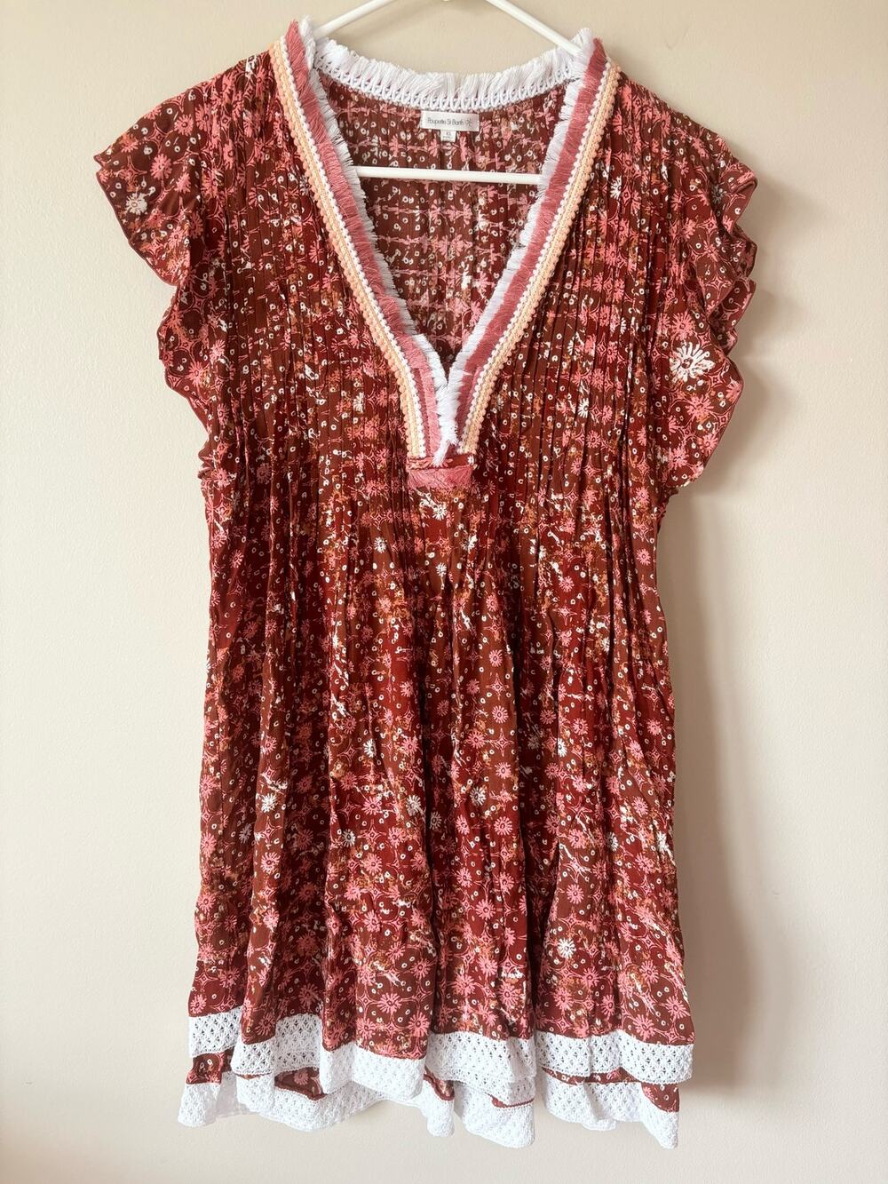 POUPETTE ST BARTH Sasha Floral Mini Dress Cover-Up XS
